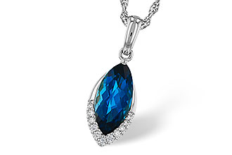 F275-34993: NECK 2.14 LONDON BLUE TOPAZ 2.20 TGW (12x6MM MQ)