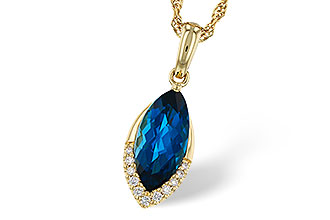 F275-34993: NECK 2.14 LONDON BLUE TOPAZ 2.20 TGW (12x6MM MQ)