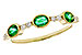 F275-35820: LDS WEDDING RG .46 TW EMERALD .58 TGW