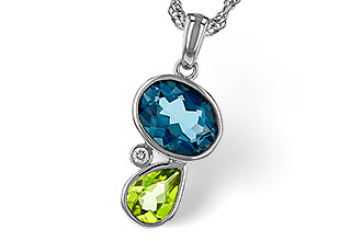 F275-35856: NECKLACE 2.43 SEMI-PREC (PER,LBT) 2.45 TGW