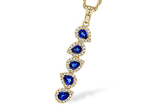 F275-35902: NECKLACE .95 TW SAPPHIRE 1.19 TGW