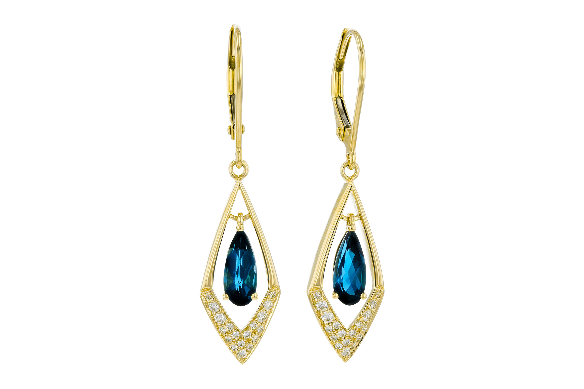 F276-20384: EARR 1.07 TW LONDON BLUE TOPAZ 1.22 TGW