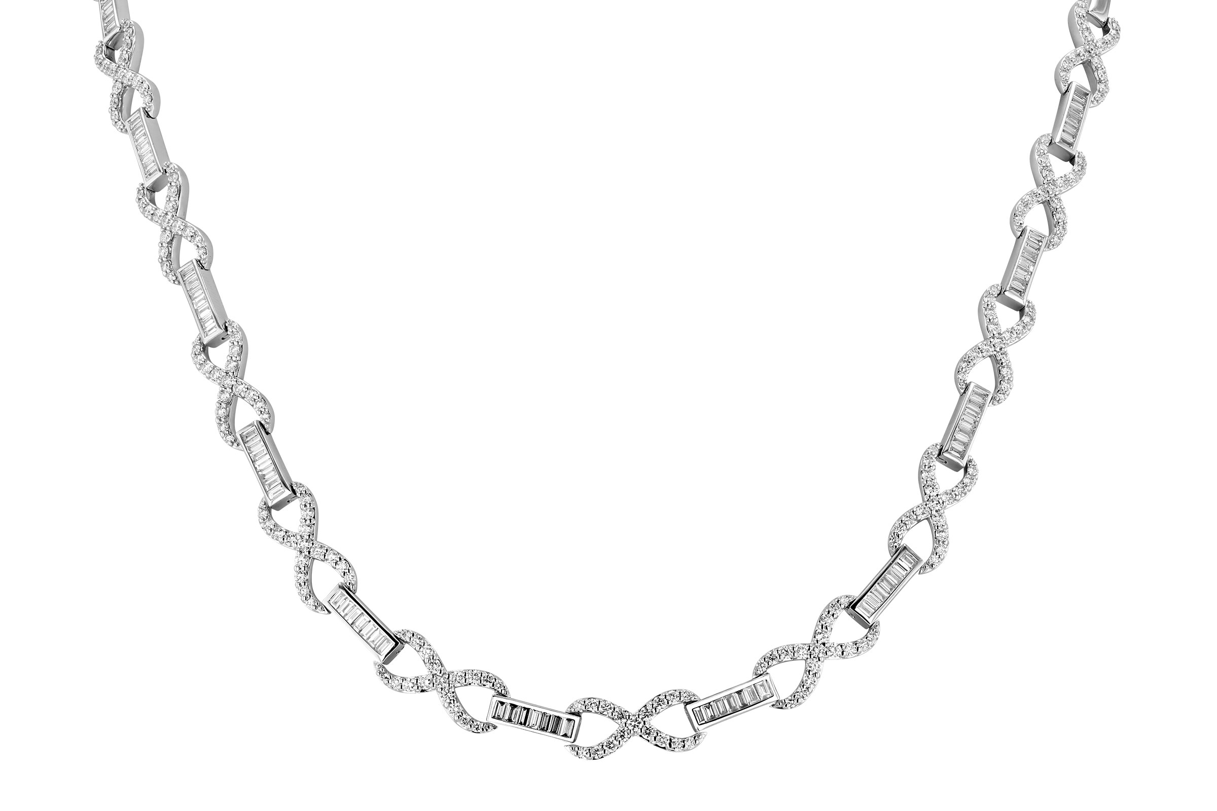 F276-20429: NECKLACE 1.42 TW BAG 3.62 TW (17")