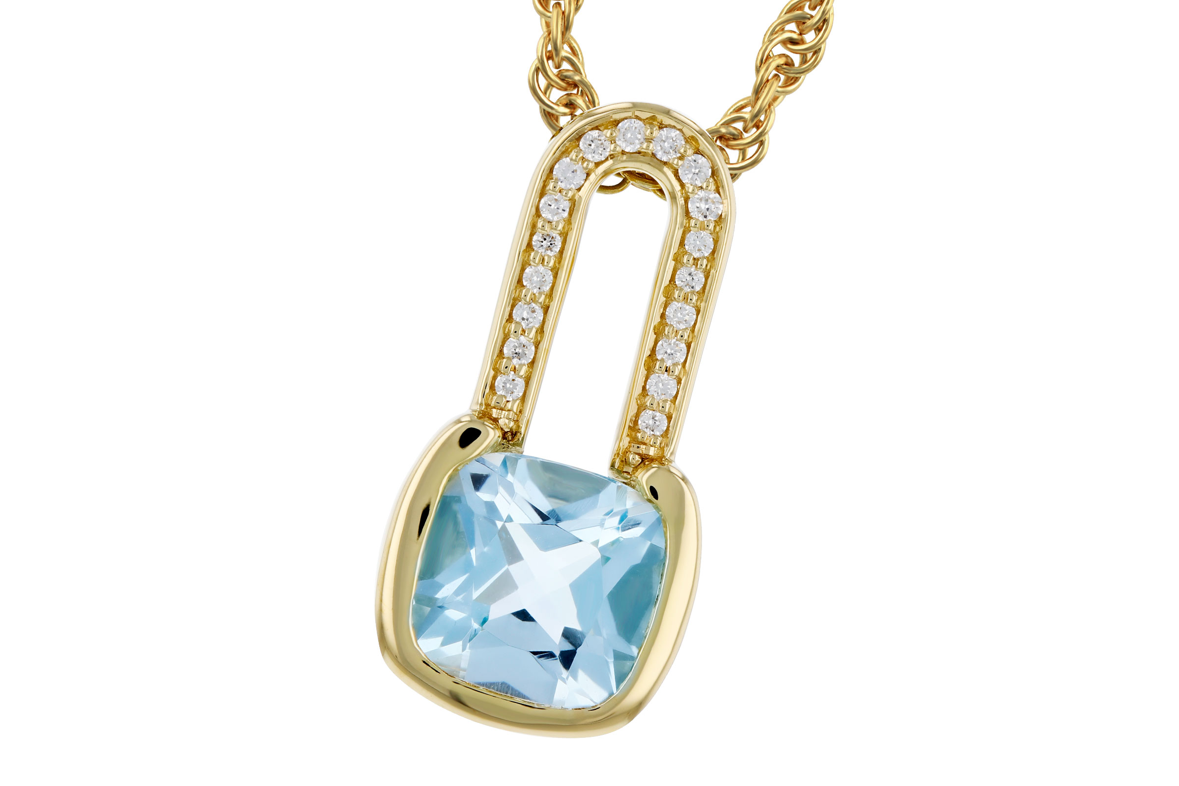 F276-21284: NECKLACE .91 SKY BLUE TOPAZ .95 TGW (6MM BT)