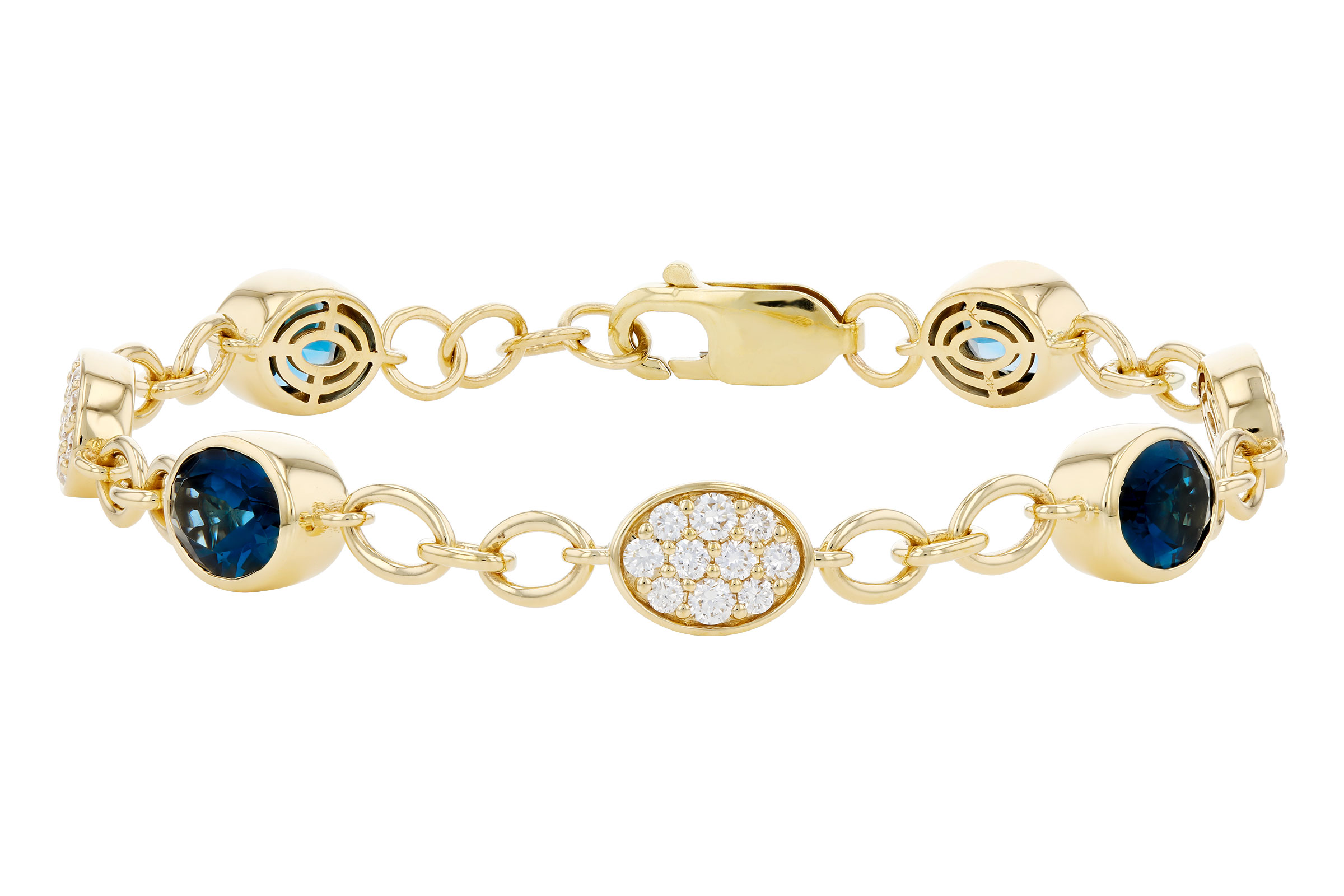 F276-21329: BRACELET 5.24 TW LONDON BLUE TOPAZ 6.00 TGW (7")