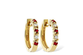 G001-66747: EARRINGS .17 RUBY .26 TGW