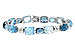 G189-84965: BRACELET 46.75 BLUE TOPAZ 46.80 TGW