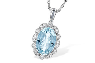 G190-78574: NECKLACE 2.40 AQUA 2.57 TGW (12x8MM AQ)