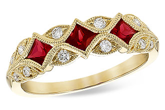 G273-48611: LDS WED RG .55 TW RUBY .70 TGW