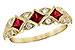 G273-48611: LDS WED RG .55 TW RUBY .70 TGW