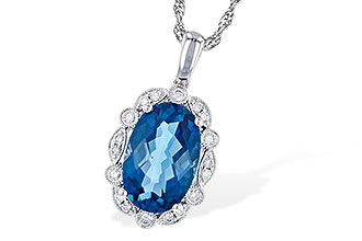 G273-54047: NECK 3.60 LONDON BLUE TOPAZ 3.77 TGW (12x8MM LBT)