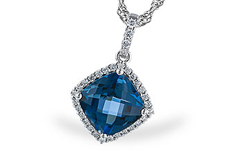 G274-40402: NECK 1.09 LONDON BLUE TOPAZ 1.20 TGW