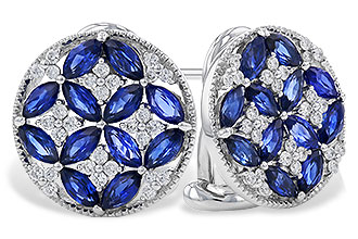 G275-28629: EARRINGS 2.07 TW SAPPHIRE 2.37 TGW
