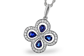 G275-29493: NECKLACE .68 SAPPHIRE TW .96 TGW