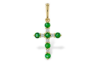 G275-29502: PENDANT .27 TW EMERALD .35 TGW