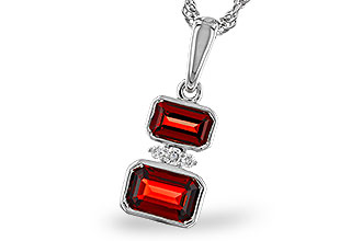 G275-29511: NECK .98 TW GARNET 1.01 TGW