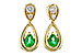 G275-31320: EARRINGS .20 EMERALD .32 TGW (4x3 EMER)