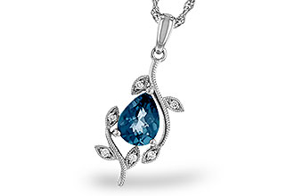 G275-31329: NECK 1.20 LONDON BLUE TOPAZ 1.25 TGW (8x6MM LBT)