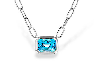G275-33165: NECKLACE 1.20 SWISS BLUE TOPAZ (18")