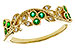 G275-35820: LDS WED RG .17 EMERALD TW .23 TGW