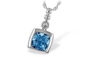 H189-86765: NECK 1.45 BLUE TOPAZ 1.49 TGW