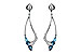 H189-88556: EARR .98 BLUE TOPAZ 1.25 TGW