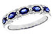 H274-42220: LDS WED RG .92 SAPPHIRE 1.04 TGW (4x3MM SAPP)