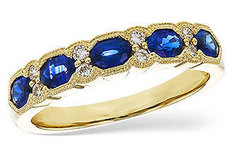 H274-42220: LDS WED RG .92 SAPPHIRE 1.04 TGW (4x3MM SAPP)