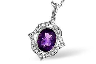 H274-43156: NECKLACE 1.52 AMETHYST 1.70 TGW (9x7 MM AMY)