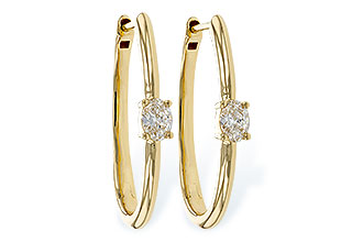 H275-31283: EARRINGS .47 TW OVAL DIAMONDS