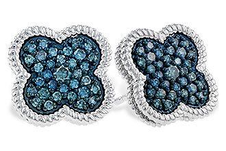 H275-32256: EARRINGS .50 TW BLUE DIAS
