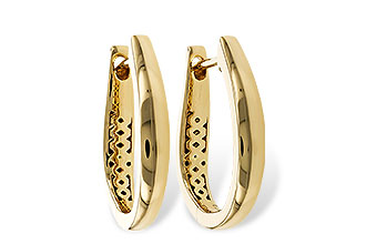 H275-33165: GOLD EARRINGS (17MM)