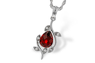 H275-34020: NECKLACE 1.34 GARNET 1.39 TGW (8X6MM GAR)
