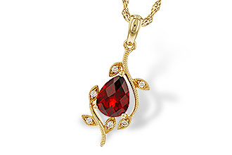 H275-34020: NECKLACE 1.34 GARNET 1.39 TGW (8X6MM GAR)