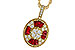 H275-34083: NECKLACE .54 TW RUBY .78 TGW