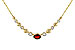 H275-34938: NECKLACE .88 GARNET 1.00 TGW (17")