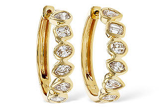 H276-18547: EARRINGS 1.10 TW FANCY CUT DIAS