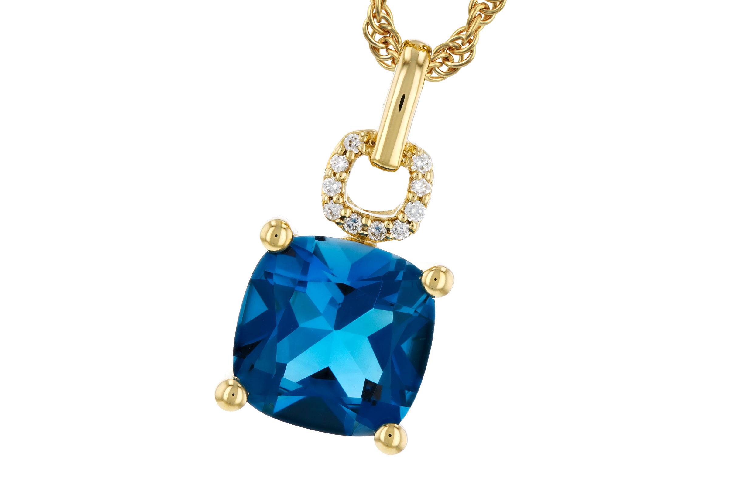 H276-20402: NECK 2.16 LONDON BLUE TOPAZ 2.18 TGW (8MM LBT)