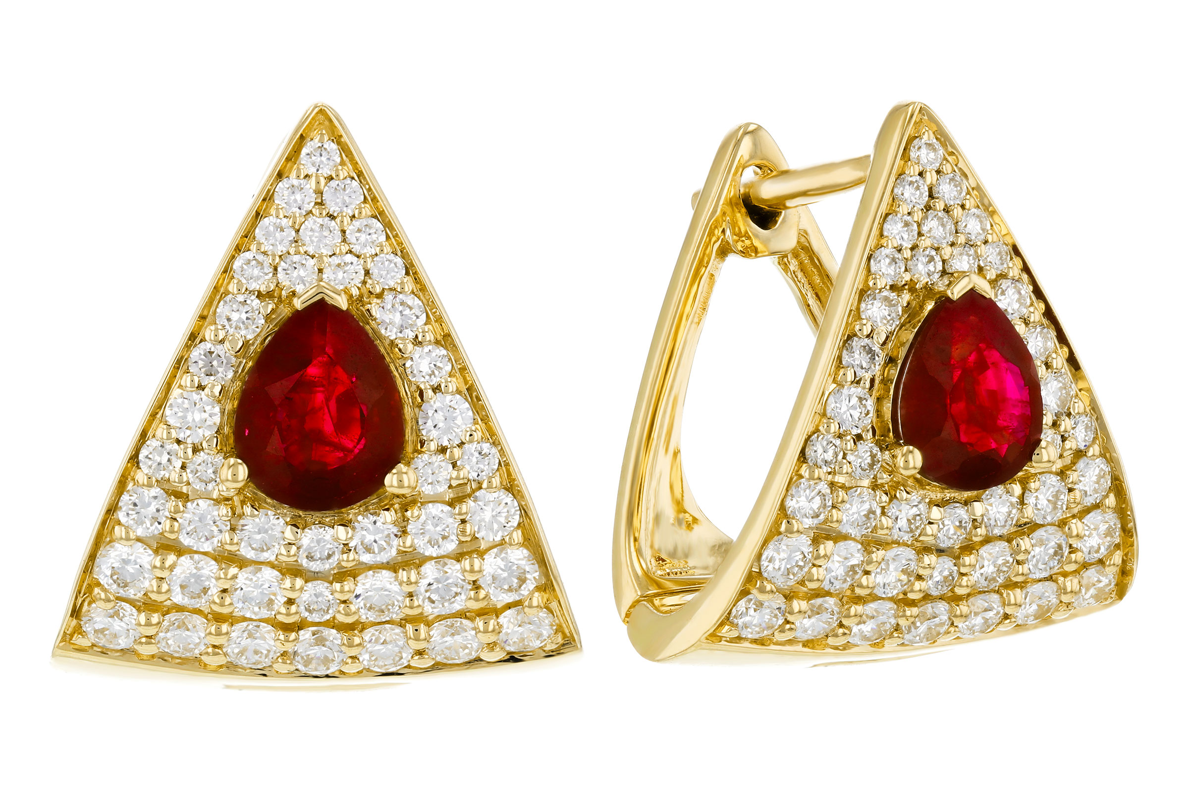 H276-20429: EARRINGS .63 TW RUBY 1.18 TGW (5x4MM RU)