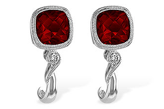 K184-44074: EARRINGS 2.36 GARNET 2.40 TGW