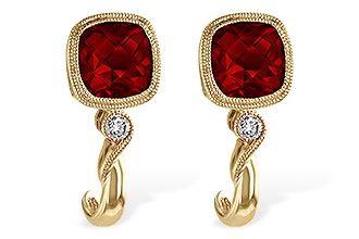 K184-44074: EARRINGS 2.36 GARNET 2.40 TGW