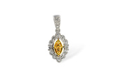 K187-15820: PENDANT .07 YELLOW SAPP .22 TGW