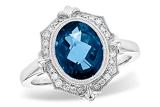 K190-80374: LDS RG 3.00 LONDON BLUE TOPAZ 3.16 TGW