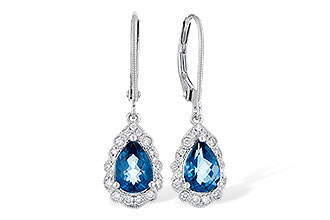 K273-53174: EARR 1.48 TW LONDON BLUE TOPAZ 1.63 TGW