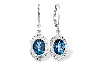 K273-54065: EARR 2.45 LONDON BLUE TOPAZ 2.64 TGW