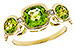 K274-42192: LDS RG 2.55 TW PERIDOT 2.80 TGW (7MM CUSHION)