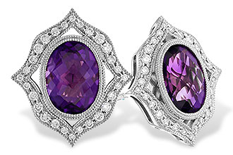 K274-43156: EARR 2.12 TW AMETHYST 2.36 TGW (8x6 MM AMY)