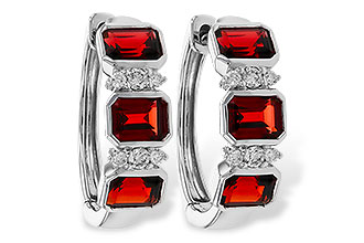 K275-29511: EARRING 1.50 TW GARNET 1.61 TGW