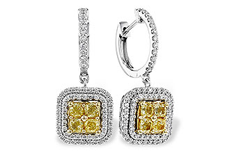 K275-30411: EARR 1.04 FANCY YELLOW DIAMONDS 1.62 TW