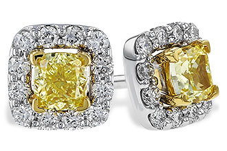 K275-31311: EARR .38 FANCY YELLOW DIAMONDS .54 TW